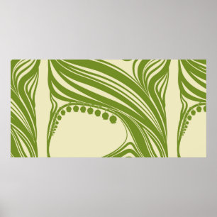 Lilien des Tales. Blumenrahmen. Schöne Seite Poster