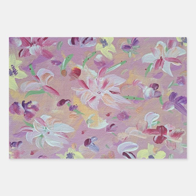 Lilien des Valley Wrapping Paper Geschenkpapier Set (Vorderseite)