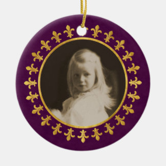 Lilien-Foto-Rahmen Keramikornament