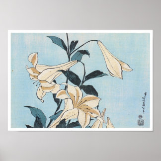 Lilien, Hokusai, 1832 Poster