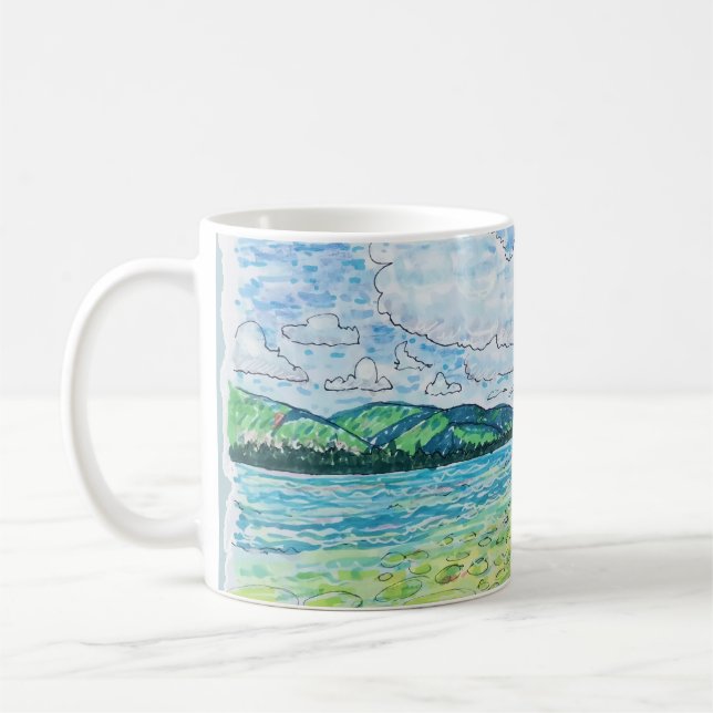Lilien im See Kaffeetasse (Links)