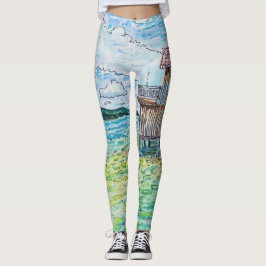 Lilien im See Leggings