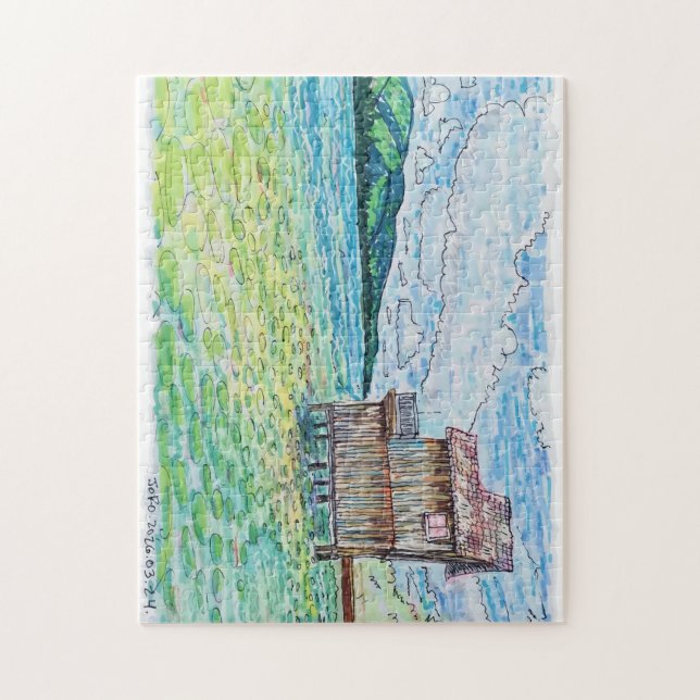 Lilien im See Puzzle (Vertikal)