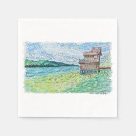 Lilien im See Serviette