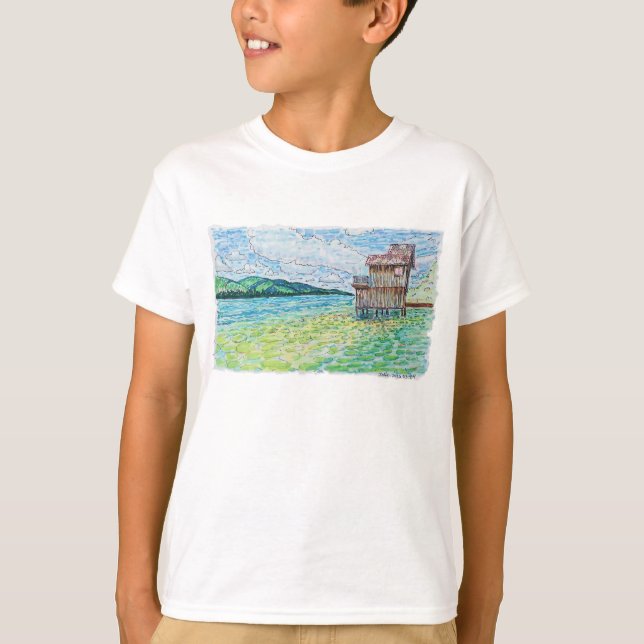 Lilien im See T-Shirt (Vorderseite)