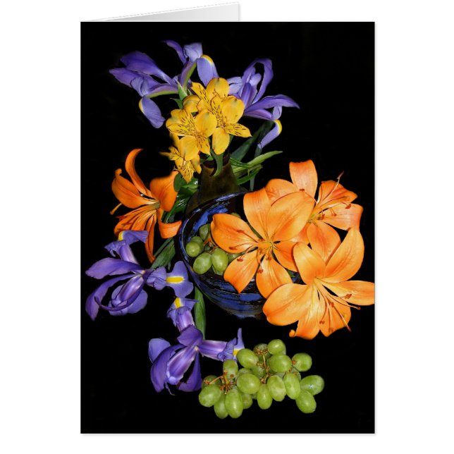 Lilien, Iris und Trauben (Vorne)