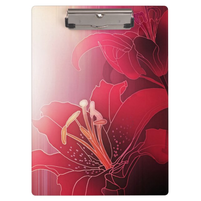 Lilien Klemmbrett (Vorderseite)