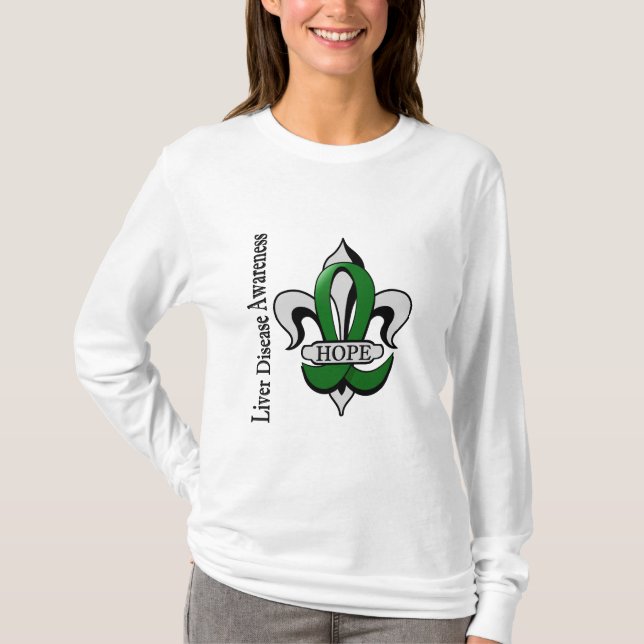 Lilien-Leberkrankheits-Hoffnung T-Shirt (Vorderseite)