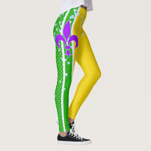 Lilien-lila Grün des Karneval-Karnevals- Leggings