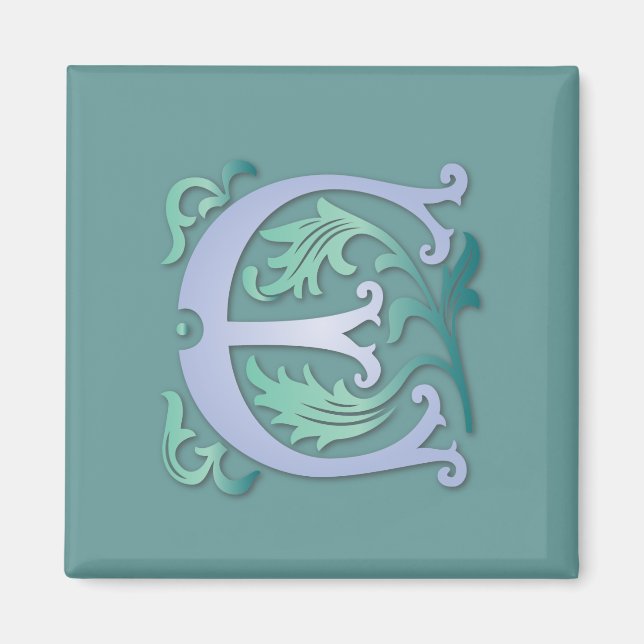 Lilien-Monogramm Magnet (Vorne)