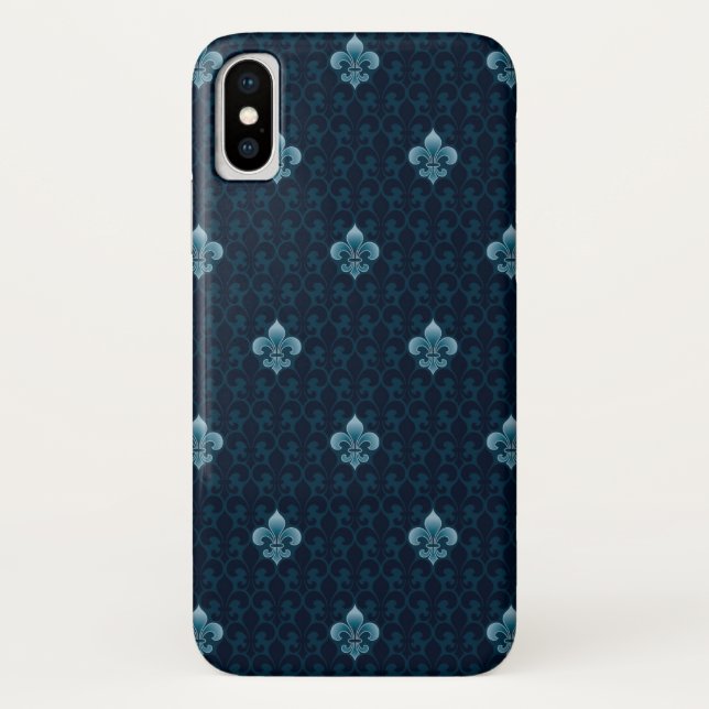 Lilien-Muster Case-Mate iPhone Hülle (Rückseite)