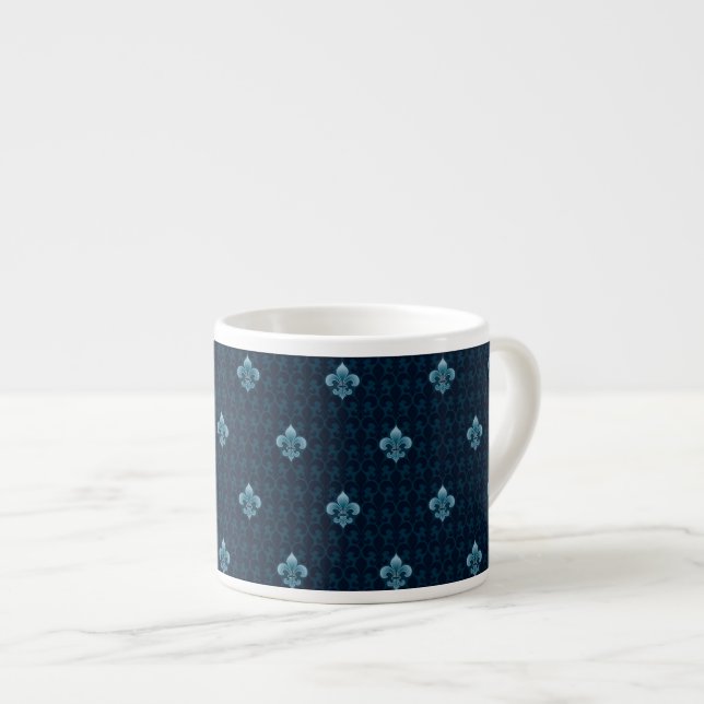Lilien-Muster Espressotasse (Vorderseite Rechts)