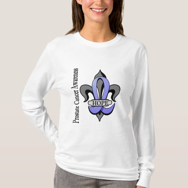 Lilien-Prostatakrebs-Hoffnung T-Shirt (Vorderseite)