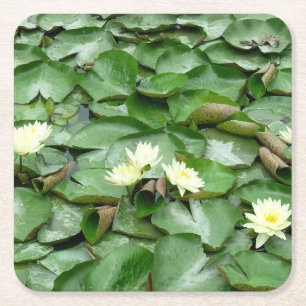 Lilien Rechteckiger Pappuntersetzer