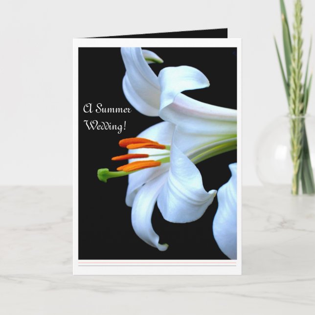 Lilien-Sommer Save the Date Wedding Ankündigung (Vorderseite)