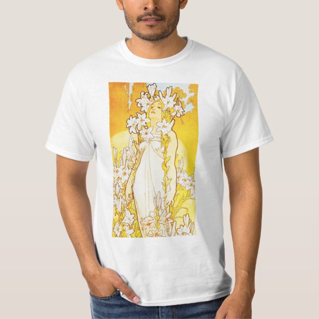 Lilien-T - Shirt Alphonse Mucha (Vorderseite)
