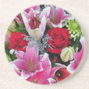 Lilien und Rose Getränkeuntersetzer