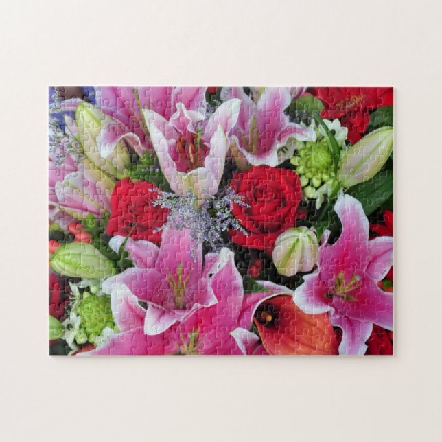 Lilien und Rose Puzzle (Horizontal)