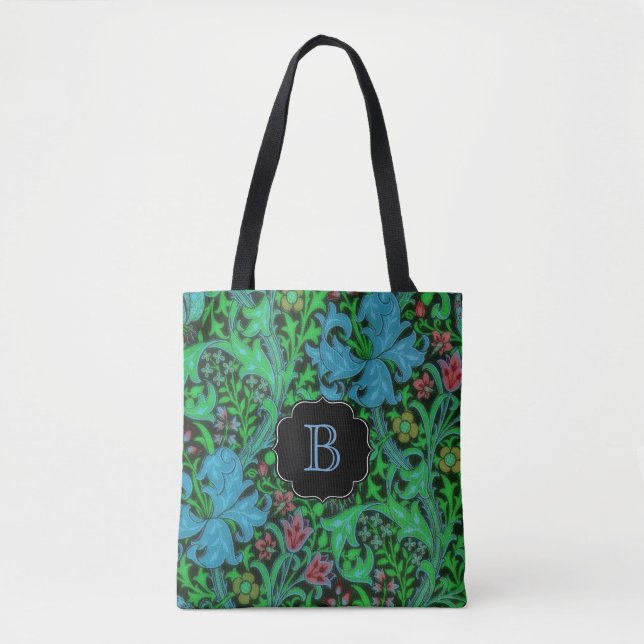 Lilien Vintages Blumenmuster mit Monogramm (Vorderseite)