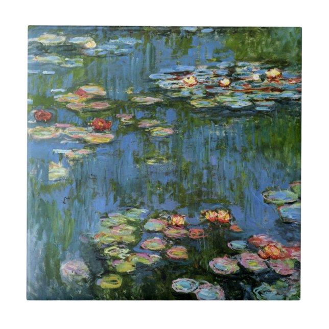 Lilien von Monet Fliese (Vorderseite)