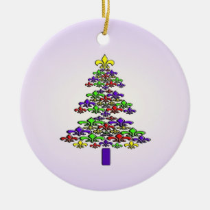 Lilien-Weihnachtsbaum-Verzierung Keramik Ornament