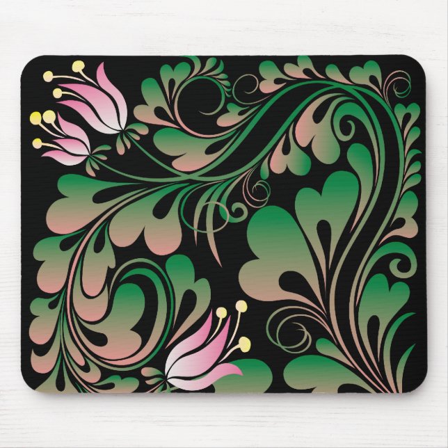 Liliendekoration Mousepad (Vorne)