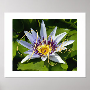 Lilienfolien, gelb und Lila Foliendrucke