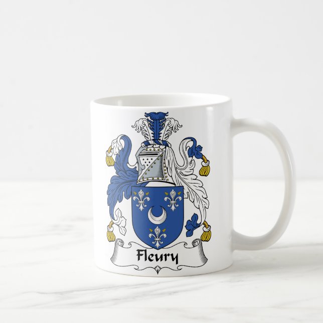 Liliengeschmücktes Familienwappen Kaffeetasse (Rechts)