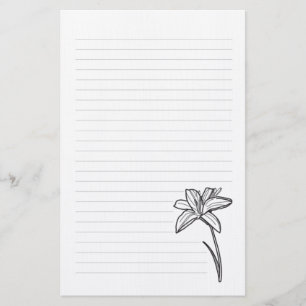 Lilienlinie aus Papier Zeichne