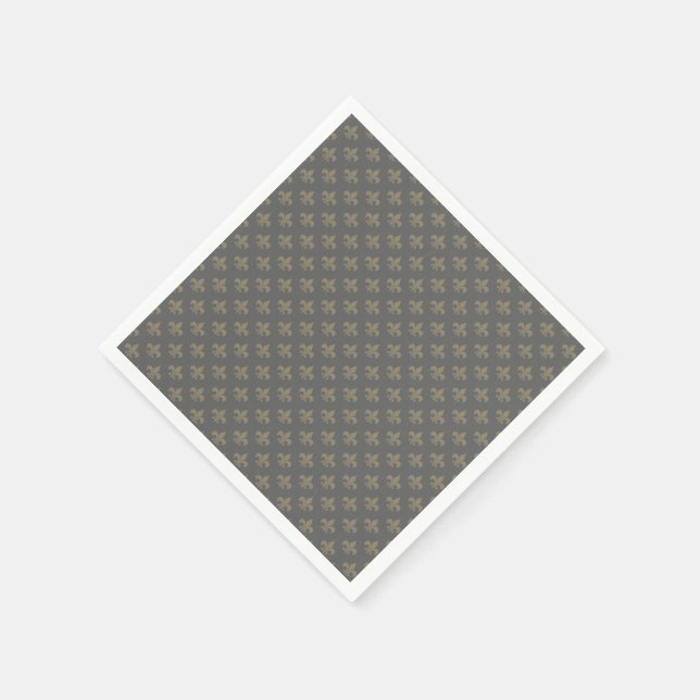 Lilienmuster + Ihr Bild oder Text Serviette (Ecke)