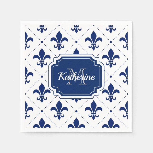 Lilienmuster Serviette (Vorderseite)