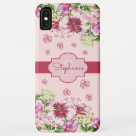 Lilienpeony Floral Blush Pink Monogram Case-Mate iPhone Hülle