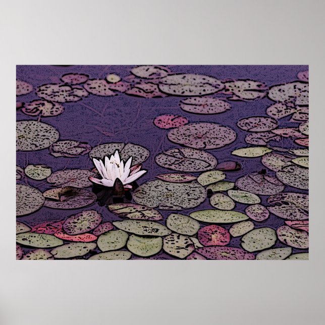 Lilienplankerprint Poster (Vorne)