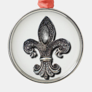 Liliensymbol New Orleans Flor De Lis Ornament Aus Metall