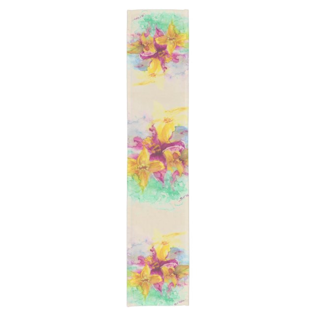 Lilientabellenläufer Kurzer Tischläufer (Vorderseite)