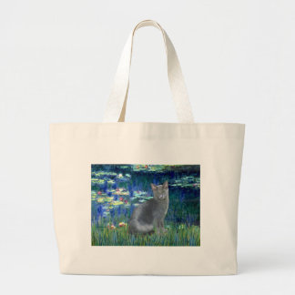 Lilies 5 - Russische Blaue Katze 2 Jumbo Stoffbeutel