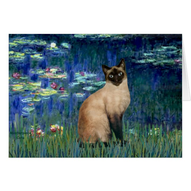Lilies 5 - Siegel Point Siamese cat (Vorderseite (Horizontal))