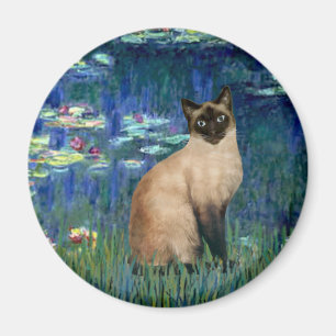 Lilies 5 - Siegel Point Siamese cat Magnet