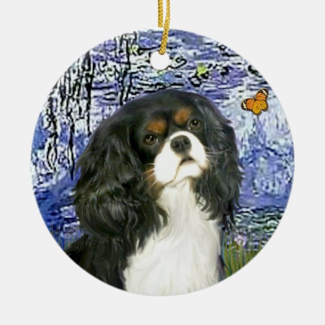 Lilies 6 - Cavalier (Tri color) Keramikornament (Vorne)
