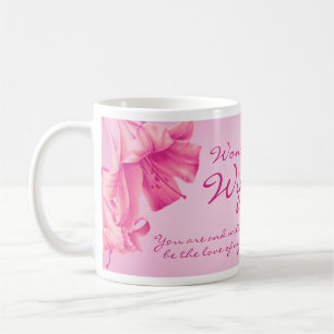 "lilies" art "Wonderful Ehefrau" verse pink hue Ta Kaffeetasse
