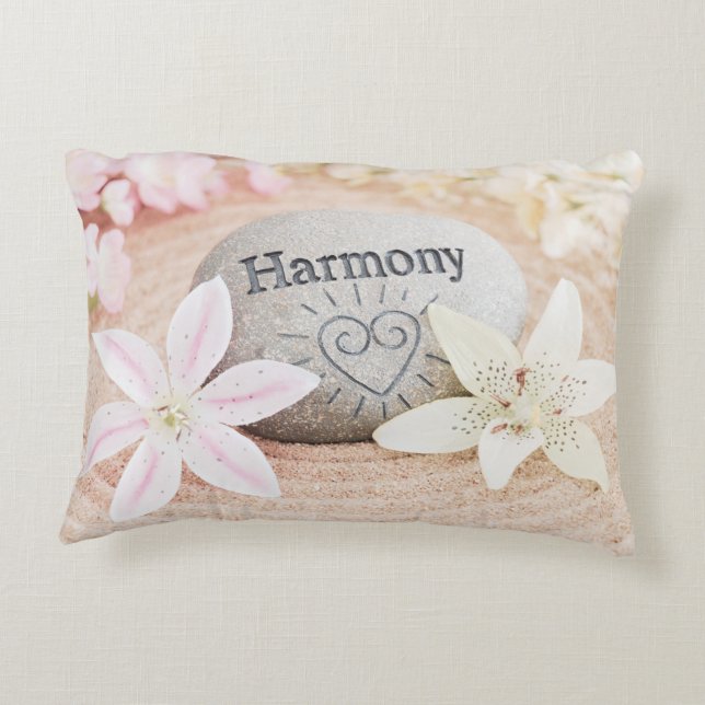 Lilies, Beach Sand, Harmony Stone Accent Pillow Dekokissen (Rückseite)