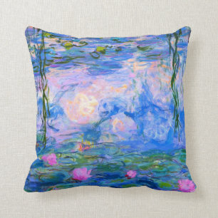 Lilies Claude Monet restauriert Kissen