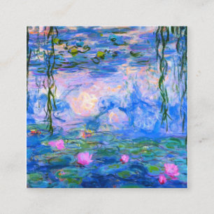 Lilies Claude Monet restauriert Quadratische Visitenkarte