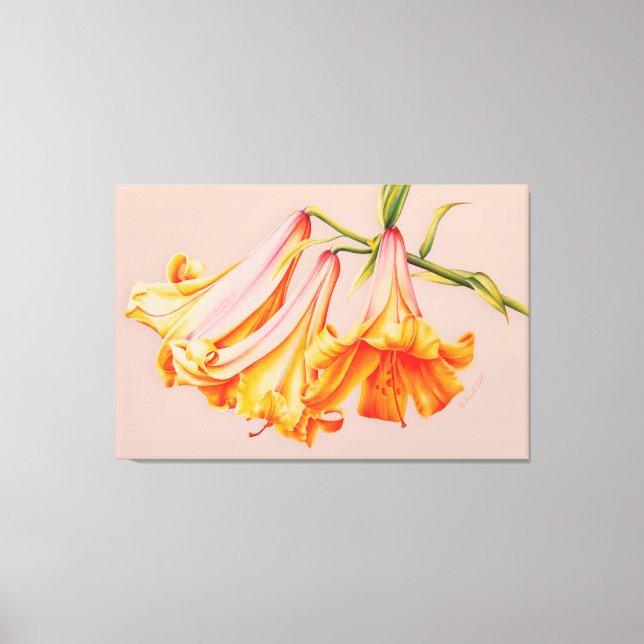 Lilies Fine Art botanische Leinwand groß (Vorderseite)