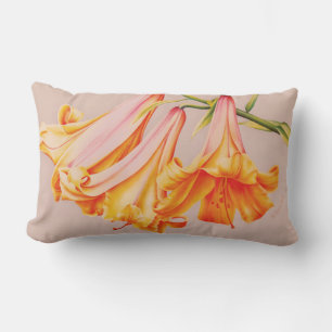 Lilies fine art by Sarah Trett orange pilz Lendenkissen