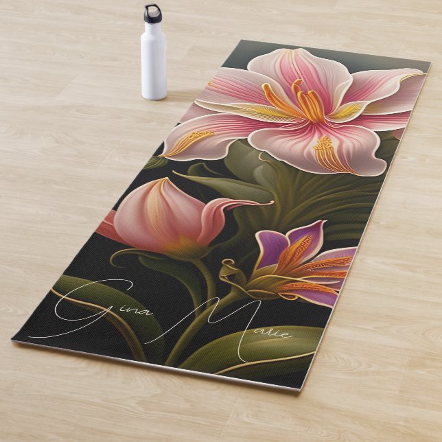Lilies Floral Yoga Mat Yogamatte (Beispiel)