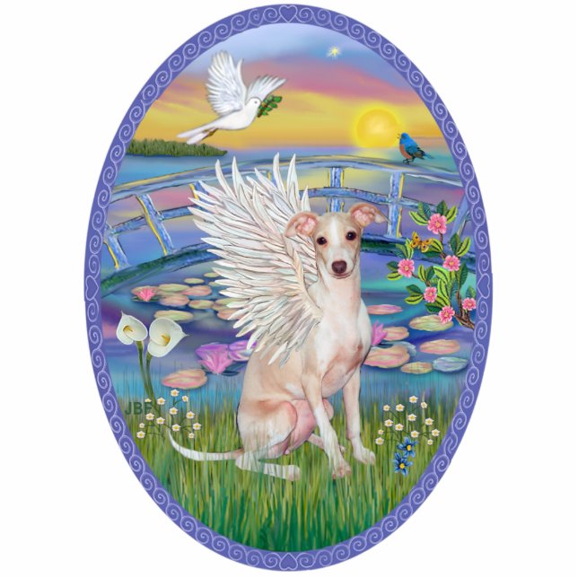 Lilies - Italienischer Windhund (fawn) Freistehende Fotoskulptur