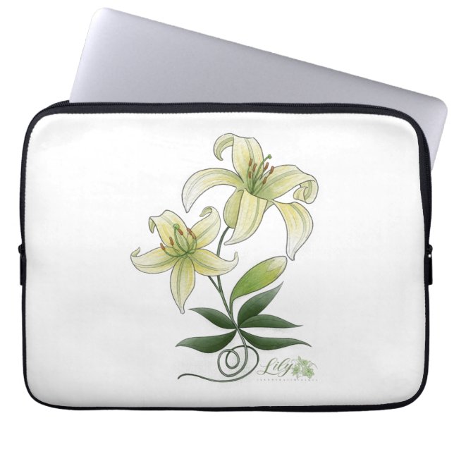 Lilies Laptopschutzhülle (Vorderseite)