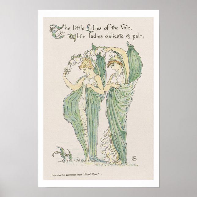 Lilies of the Vale, from Flora's Feast, 1901 (colo Poster (Vorne)