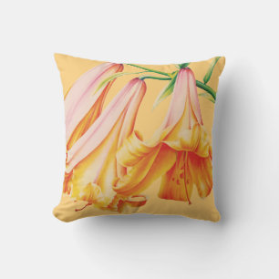 Lilies orange-gelbe Kissen